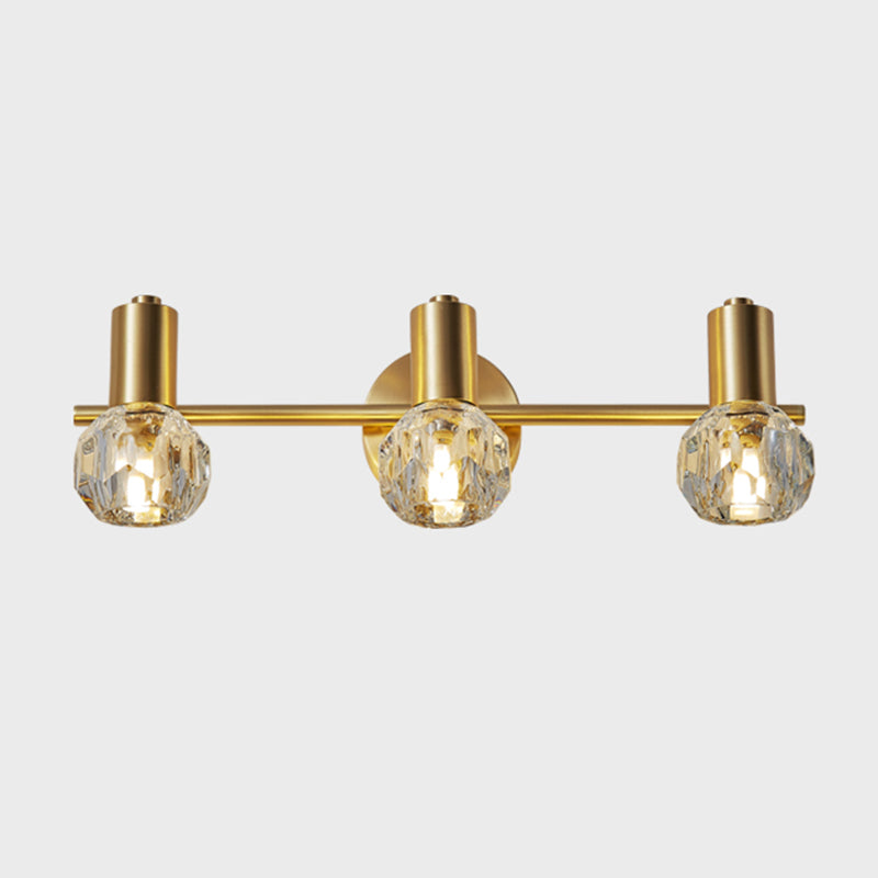 Modern Style Bulb Shaped Wall Lighting Fixture Bathroom Wall Mounted Light in Gold