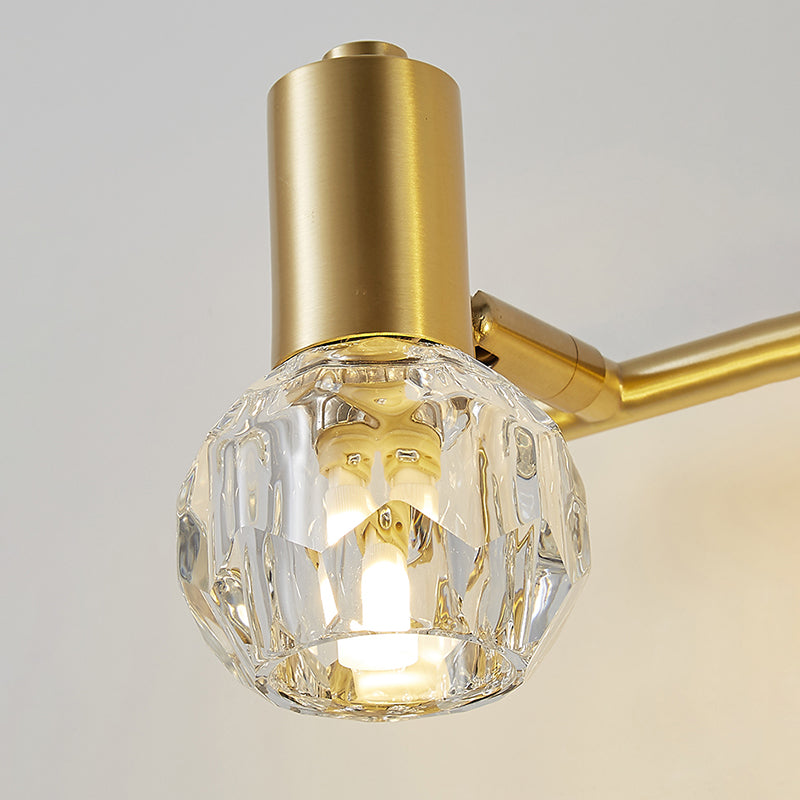 Modern Style Bulb Shaped Wall Lighting Fixture Bathroom Wall Mounted Light in Gold
