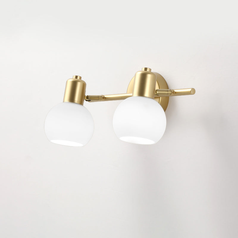 Metal Balls Wall Mounted Light Fixture Modern Style Gold Wall Mounted Light for Bathroom