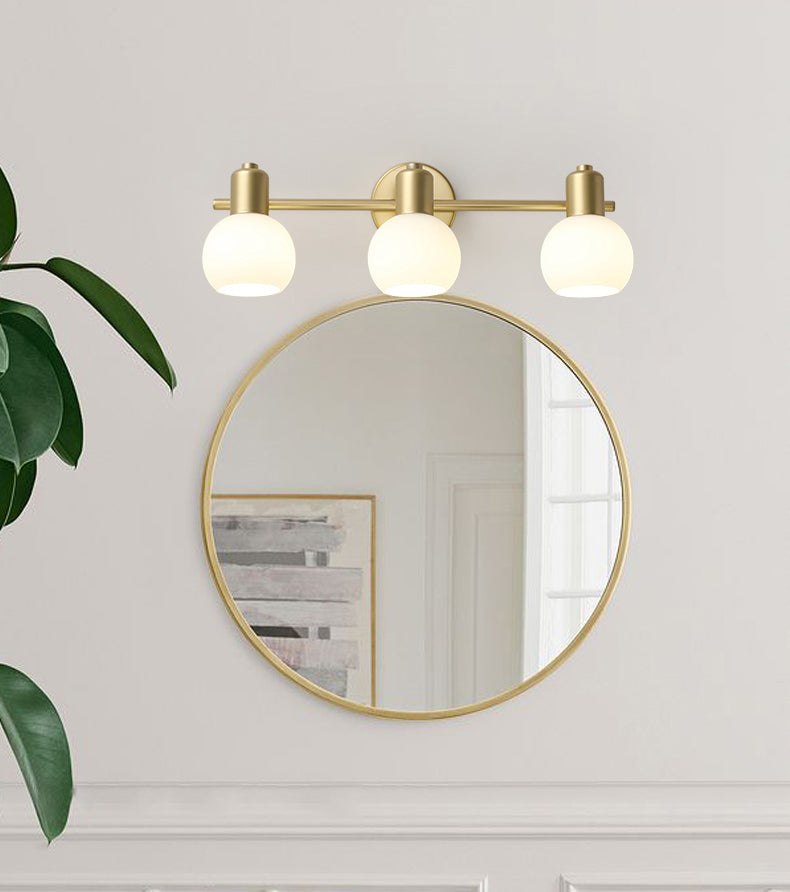 Metal Balls Wall Mounted Light Fixture Modern Style Gold Wall Mounted Light for Bathroom