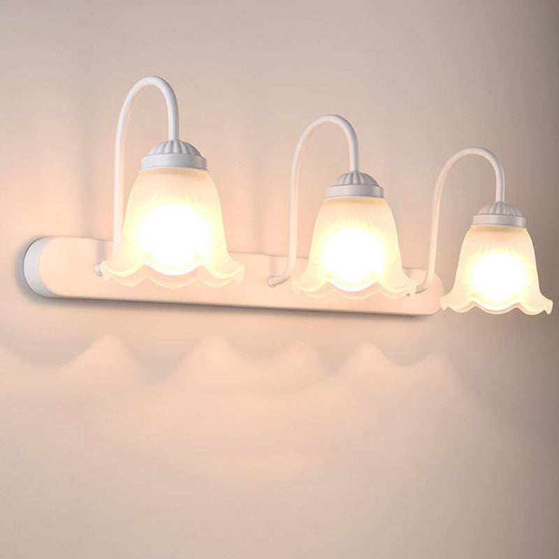 Glass Wall Lighting Fixture Bell Shaped Traditional Style Wall Mount Light Fixture