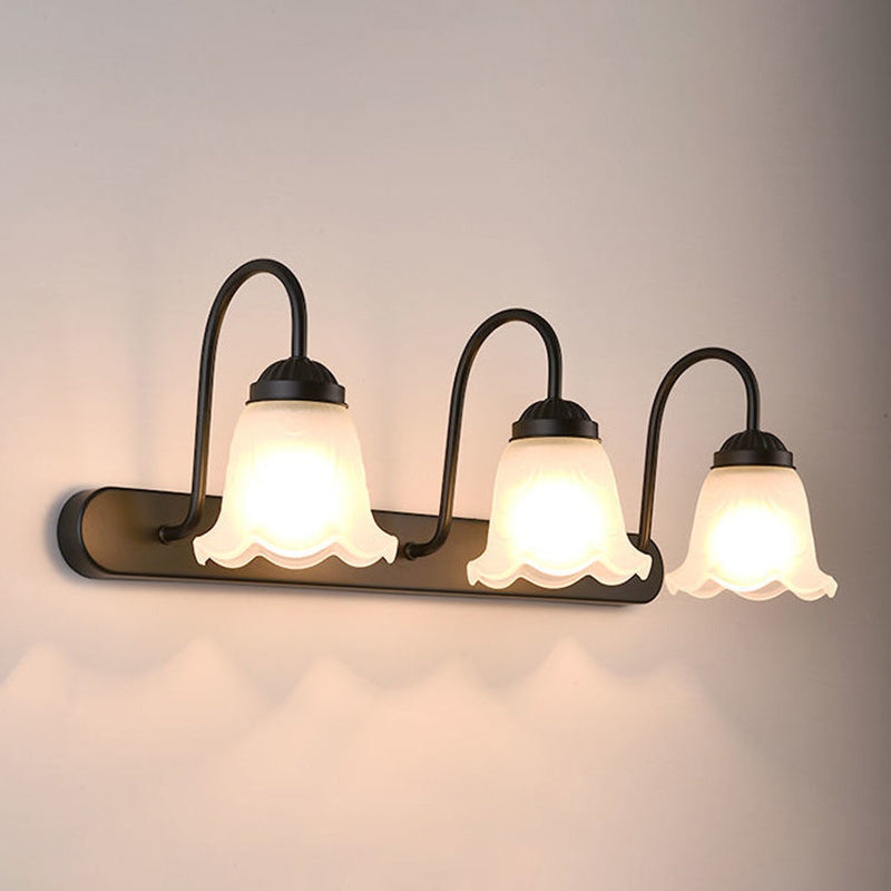 Glass Wall Lighting Fixture Bell Shaped Traditional Style Wall Mount Light Fixture