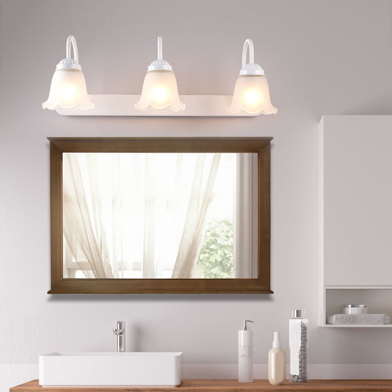 Glass Wall Lighting Fixture Bell Shaped Traditional Style Wall Mount Light Fixture