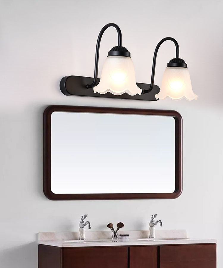 Glass Wall Lighting Fixture Bell Shaped Traditional Style Wall Mount Light Fixture