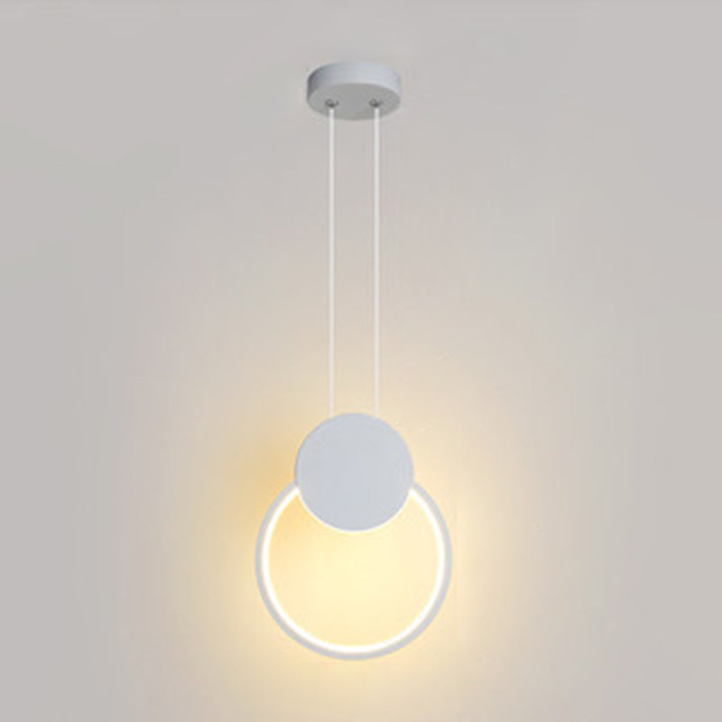 Geometric Acrylic LED Ceiling Light in Modern Singularity Wrought Iron Pendant Light for Commercial Place