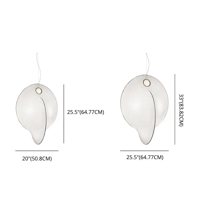 3-licht zijden hangend licht in moderne beknopte stijl roestvrijstalen geometrische hanglamp in het wit