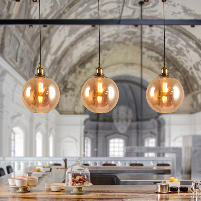 Dachbodenstil Schattierter Anhänger Beleuchtung Fixierglas Hanging Leuchte für Esszimmer