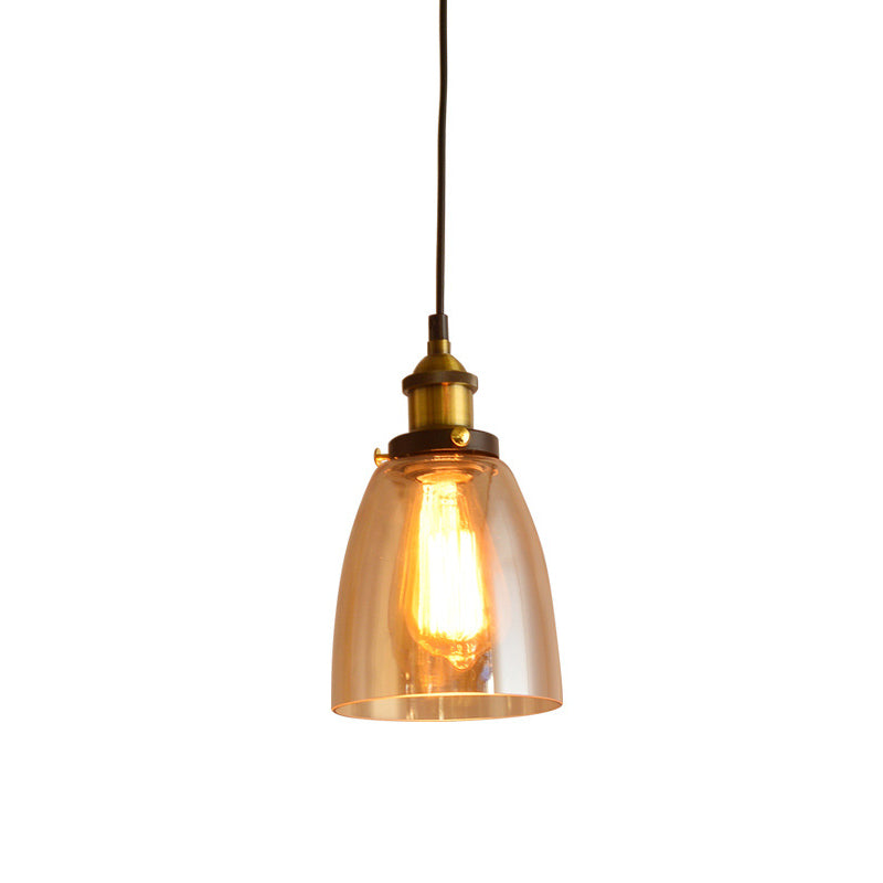 Dachbodenstil Schattierter Anhänger Beleuchtung Fixierglas Hanging Leuchte für Esszimmer