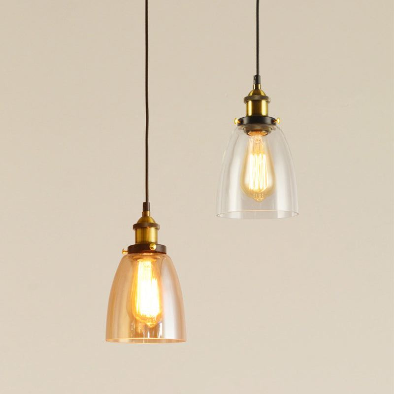 Dachbodenstil Schattierter Anhänger Beleuchtung Fixierglas Hanging Leuchte für Esszimmer