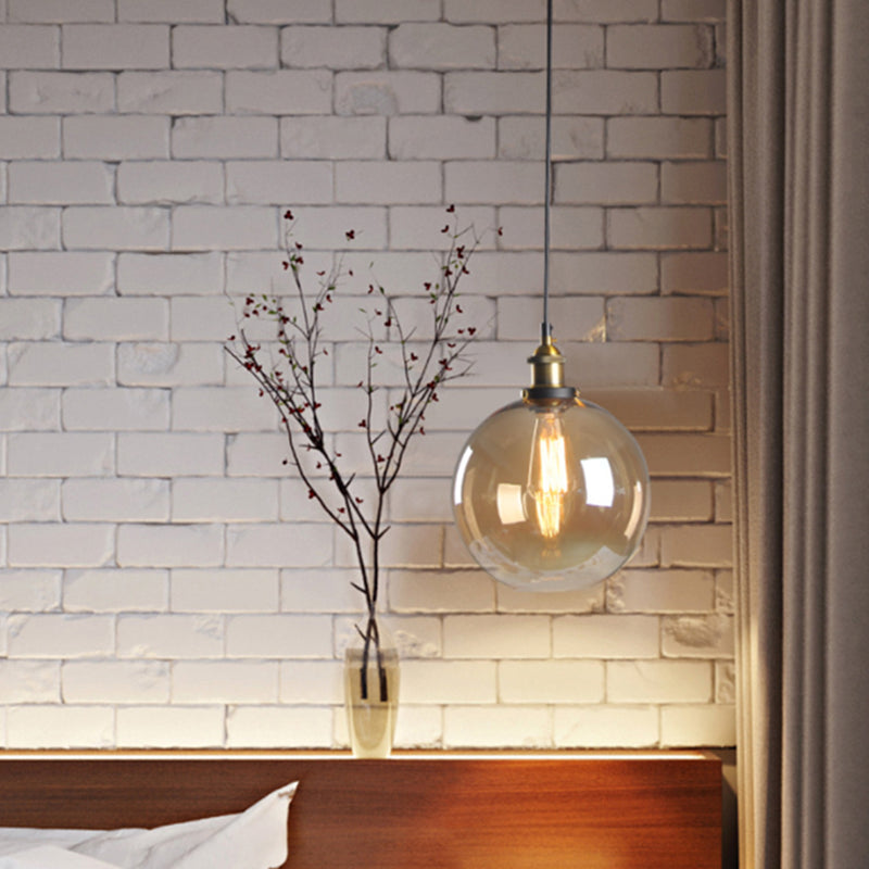 Glass Shaded Ceiling Lighting Fixture Loft Style Restaurant Pendant Ceiling Light