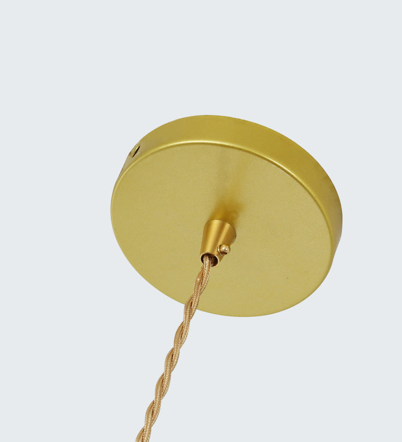 Comedor geométrico Luz de lámpara colgante de estilo loft techo colgante de oro de metal