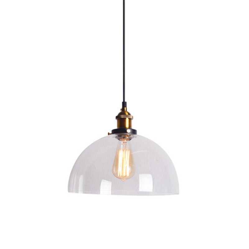 Vintage Industry Style Hanging Light Glass Shade Simplicity Single Bulb Pendant Light for Bedroom Dining Room