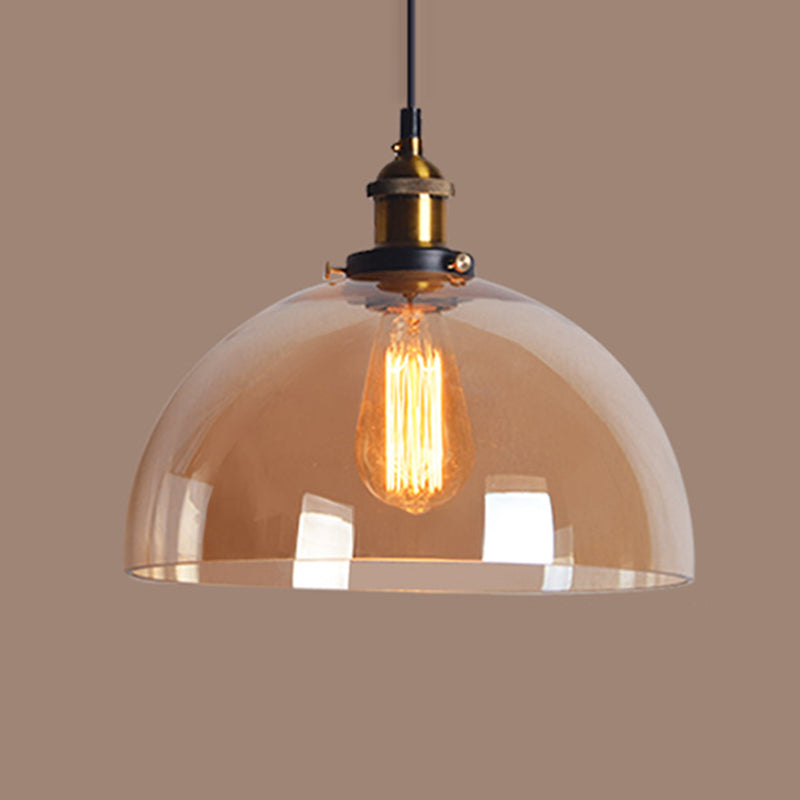 Vintage Industry Style Hanging Light Glass Shade Simplicity Single Bulb Pendant Light for Bedroom Dining Room