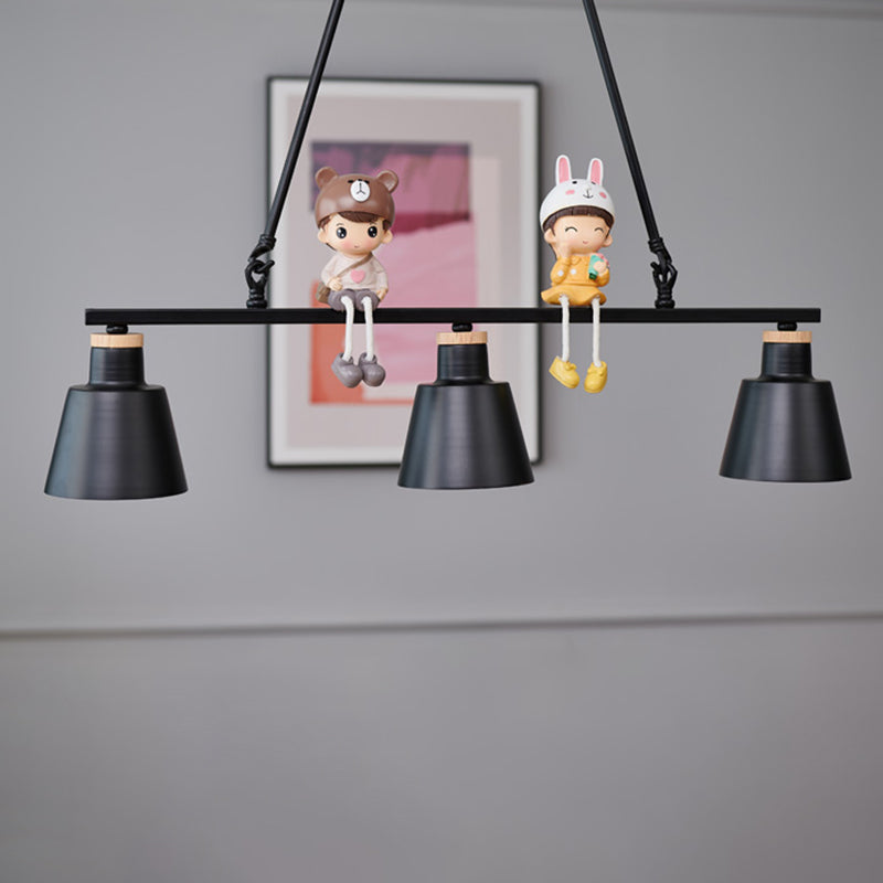 Metal Cone-Shaped Island Lighting Fixture Modern Style Island Pendant Light for Dinning Room