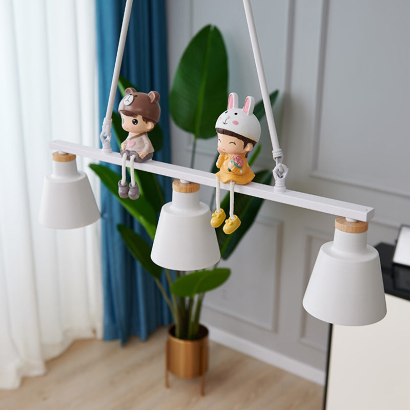 Metal Cone-Shaped Island Lighting Fixture Modern Style Island Pendant Light for Dinning Room