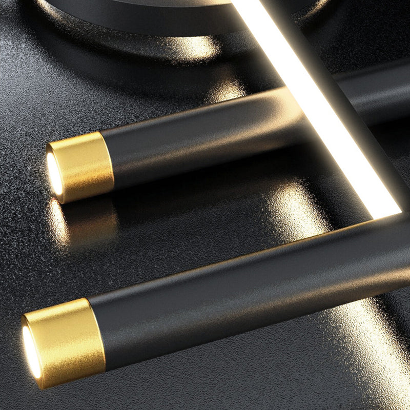 Silicone LED Linear Island Pendant Light in Modern Creative Style Wrought Iron Pendant Light for Interior Spaces