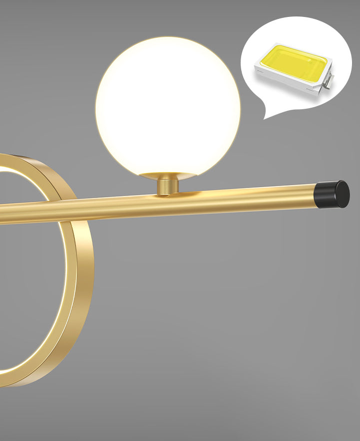 Modern Creative LED Island Light Aluminium Linear Pendant Light with Acrylic Shade