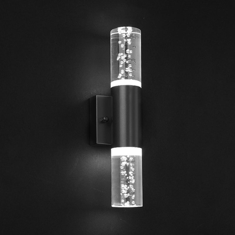 Moderno cilindro in stile di lusso su e giù a parete a led sconce cristallo montato lampada montata per camera da letto