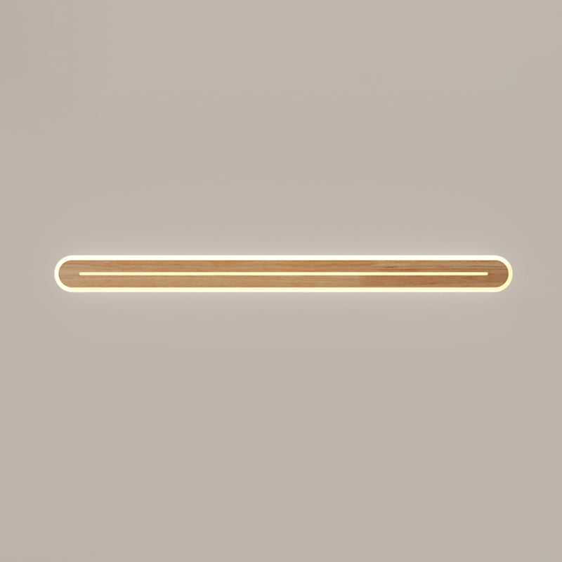 Luci da parete di vanità lineari Vintage Modern Simplicity Speccone parete in legno per bagno