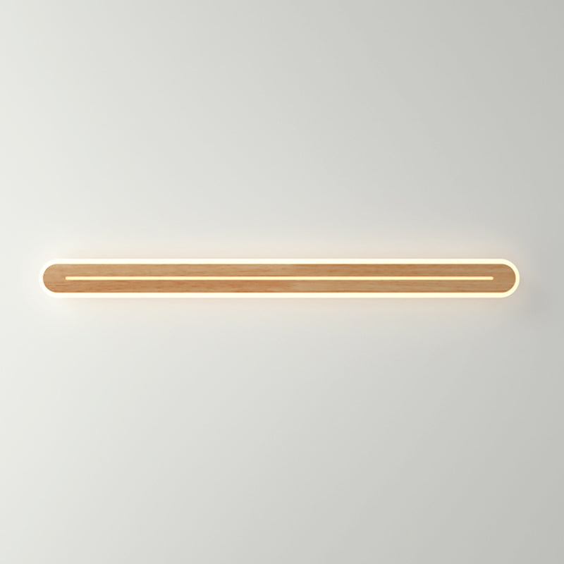 Luci da parete di vanità lineari Vintage Modern Simplicity Speccone parete in legno per bagno
