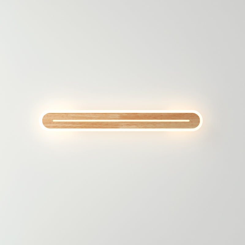 Luci da parete di vanità lineari Vintage Modern Simplicity Speccone parete in legno per bagno