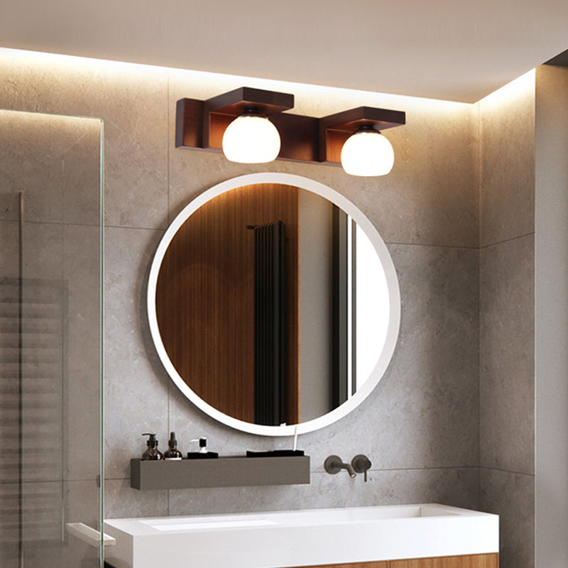 Contemporary Simplicity Global Vanity Sconce Lights Wood Wall Mount Light Fixture for Bathroom
