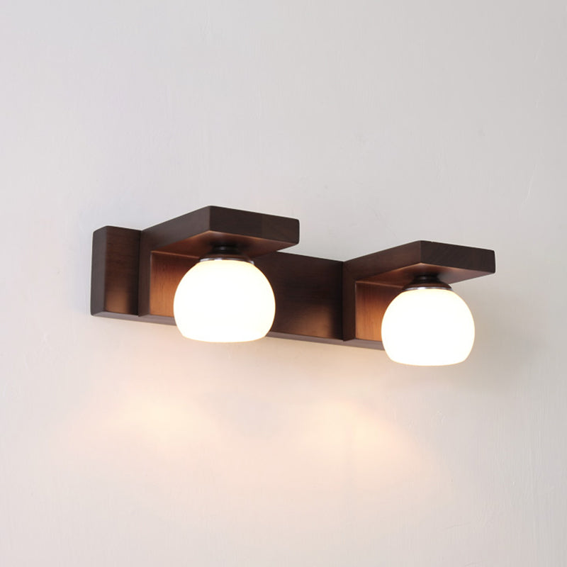 Contemporary Simplicity Global Vanity Sconce Lights Wood Wall Mount Light Fixture for Bathroom