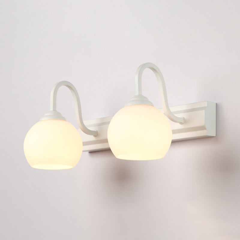 Simplicità vintage Global Vanity Sconce Lights Milk Glass Wall Monte Funtura per bagno