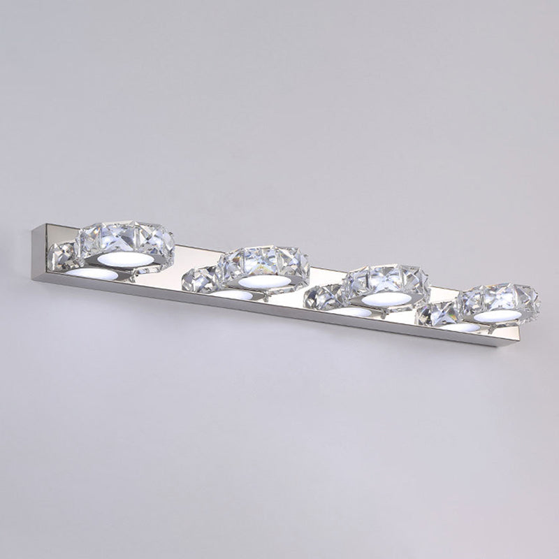 Circles Wall Lighting Fixture Minimalist Style Crystal Clear Wall Mounted Light Fixture