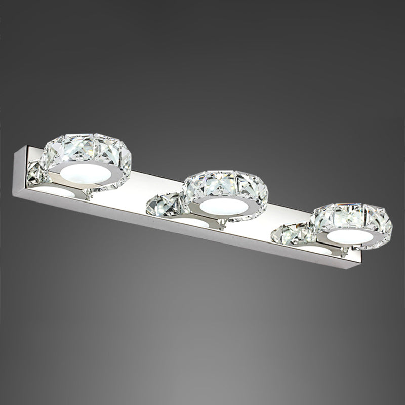 Circles Wall Lighting Fixture Minimalist Style Crystal Clear Wall Mounted Light Fixture