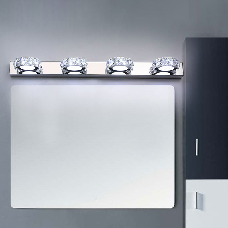 Circles Wall Lighting Fixture Minimalist Style Crystal Clear Wall Mounted Light Fixture