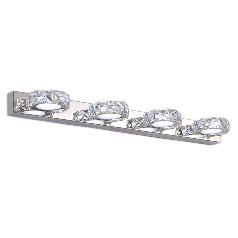 Circles Wall Lighting Fixture Minimalist Style Crystal Clear Wall Mounted Light Fixture