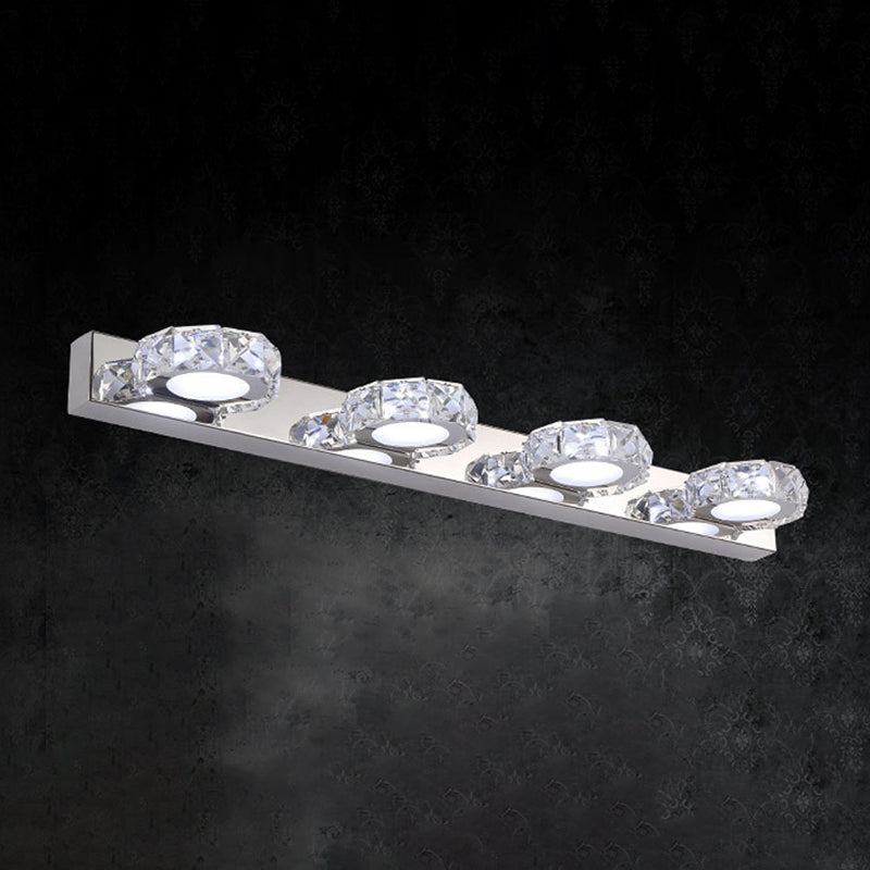 Circles Wall Lighting Fixture Minimalist Style Crystal Clear Wall Mounted Light Fixture