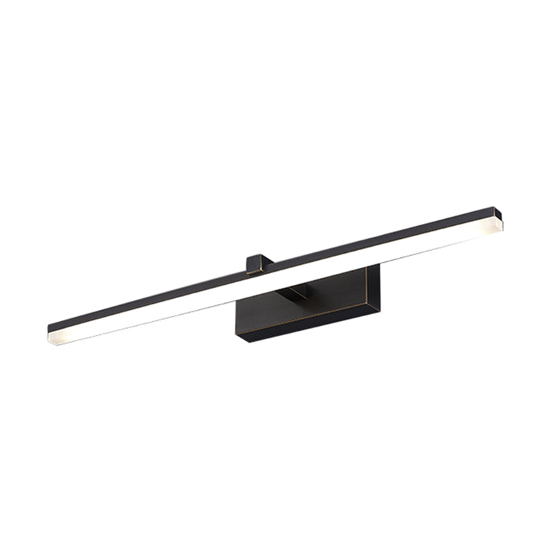 Modern Minimalist Style Linear Wall Mounted Vanity Lights Copper Flush Mount Wall Sconce for Bathroom