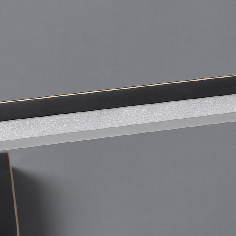 Modern Minimalist Style Linear Wall Mounted Vanity Lights Copper Flush Mount Wall Sconce for Bathroom