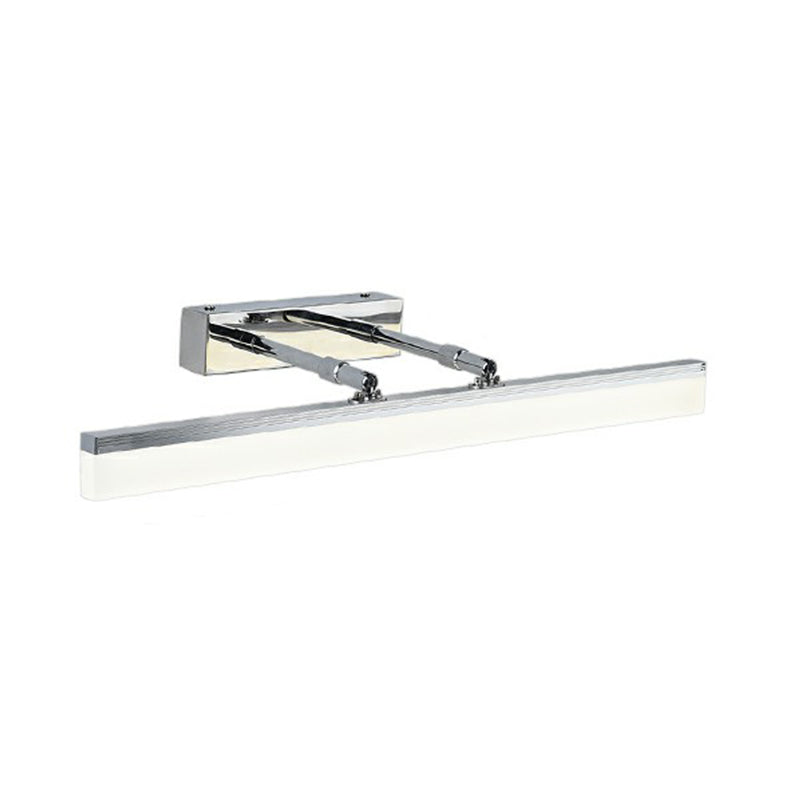 Modern Minimalist Style Rectangular Wall Mounted Mirror Front Acrylic Vanity Lighting Fixtures for Bathroom