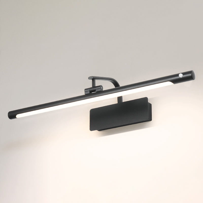 Moderne minimalistische stijl gestroomlijnde wand gemonteerd ijdelheid lichten metalen wandverlichtingsarmaturen voor badkamer