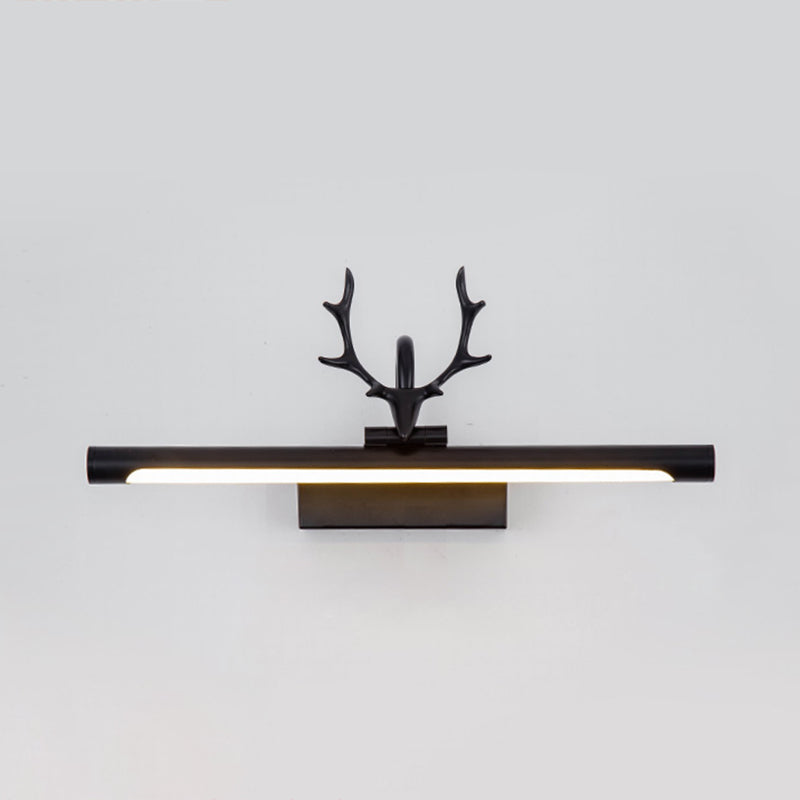 Modern Minimalist Style Straight Wall Mounted Lighting Aluminum Vanity Wall Sconce with Antlers