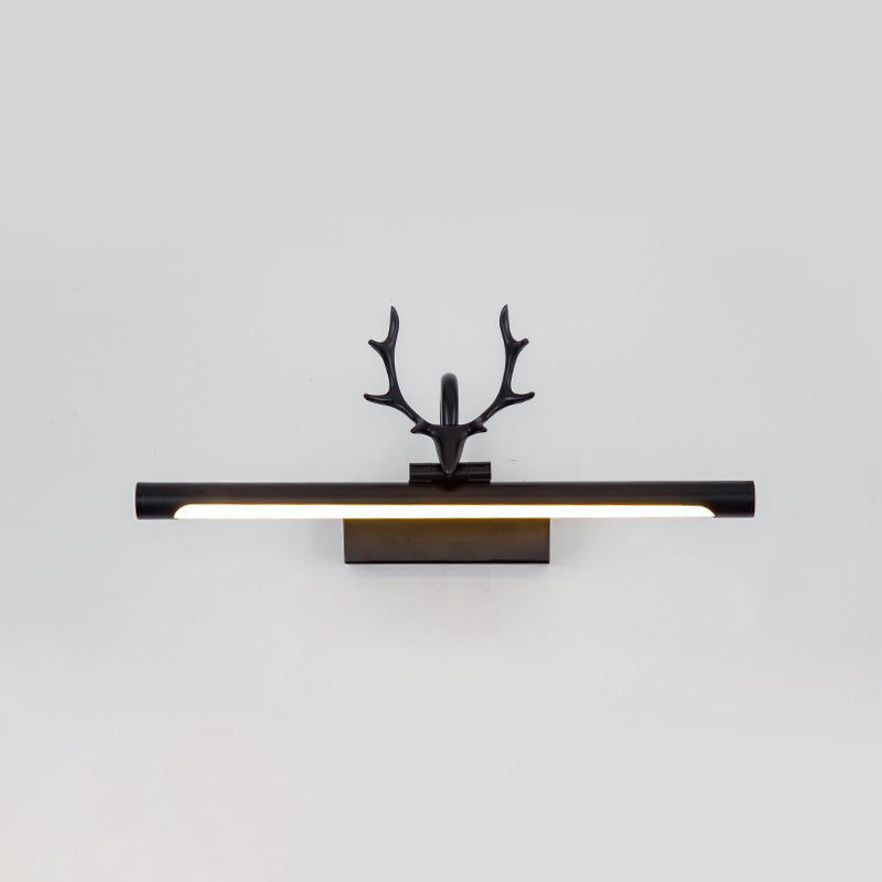 Modern Minimalist Style Straight Wall Mounted Lighting Aluminum Vanity Wall Sconce with Antlers
