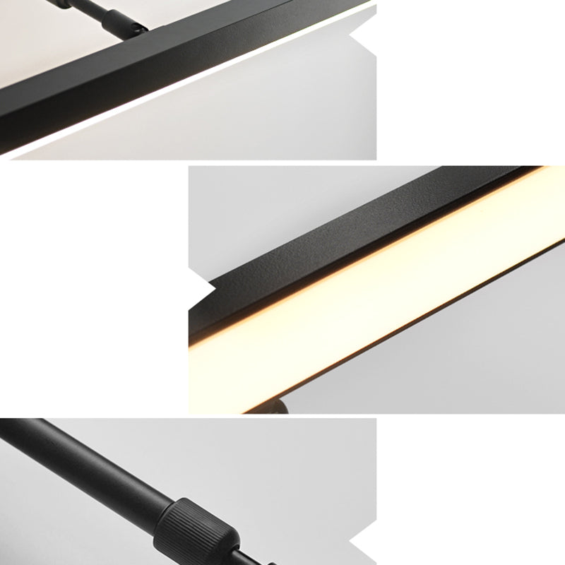 Moderno stile minimalista aerodinamico aerodinamico aerodinamico illuminazione con applique in alluminio per bagno per bagno