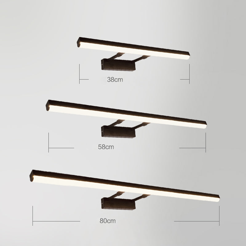 Moderno stile minimalista aerodinamico aerodinamico aerodinamico illuminazione con applique in alluminio per bagno per bagno