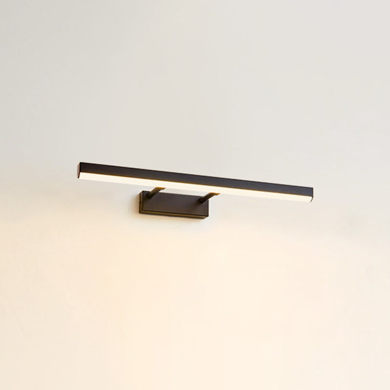 Moderno stile minimalista aerodinamico aerodinamico aerodinamico illuminazione con applique in alluminio per bagno per bagno