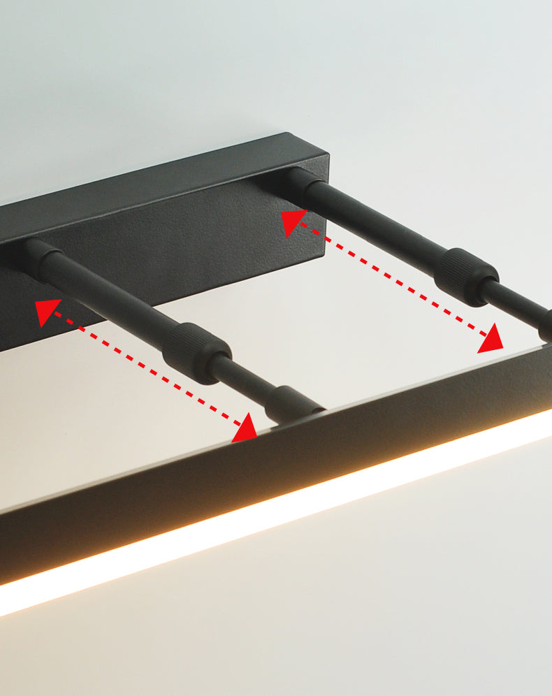 Moderno stile minimalista aerodinamico aerodinamico aerodinamico illuminazione con applique in alluminio per bagno per bagno