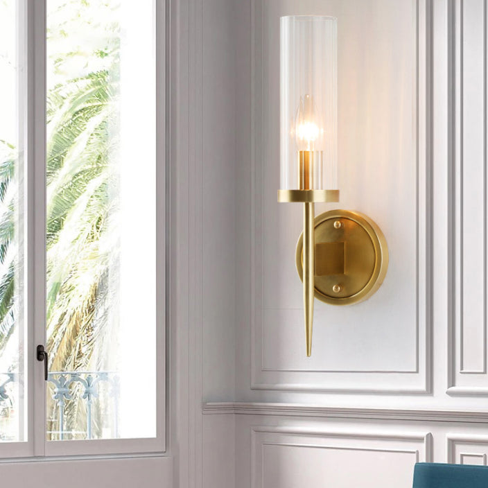 Simplicité traditionnelle Vanité Vanité Lumières Lumières murales en verre Mount d'éclairage pour salle de bain