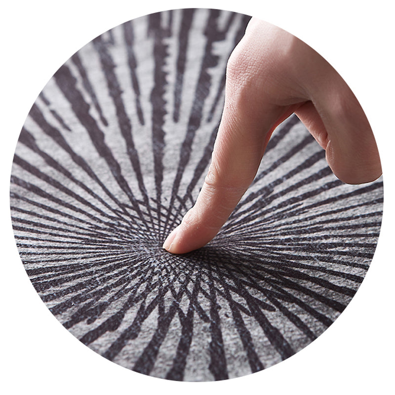 Dark Tone Simplicity Area Carpet Polyester Metal Lines Indoor Rug Anti-Slip Backing Carpet for Living Room