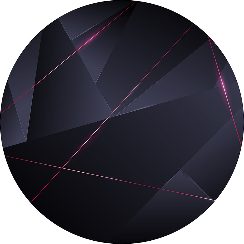 Tone noir rond Casual Indoor tapis polyester tapis imprime