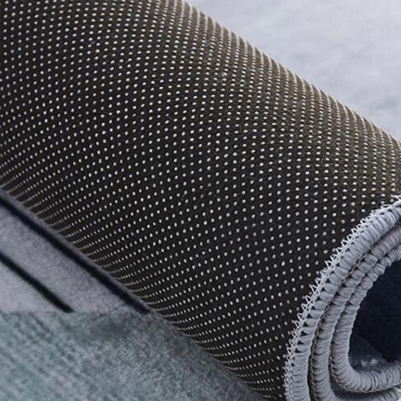 Green Tone Modern Indoor Rug Polyester Geometric Splicing Print Carpet Easy Care Rug for Home Decoration