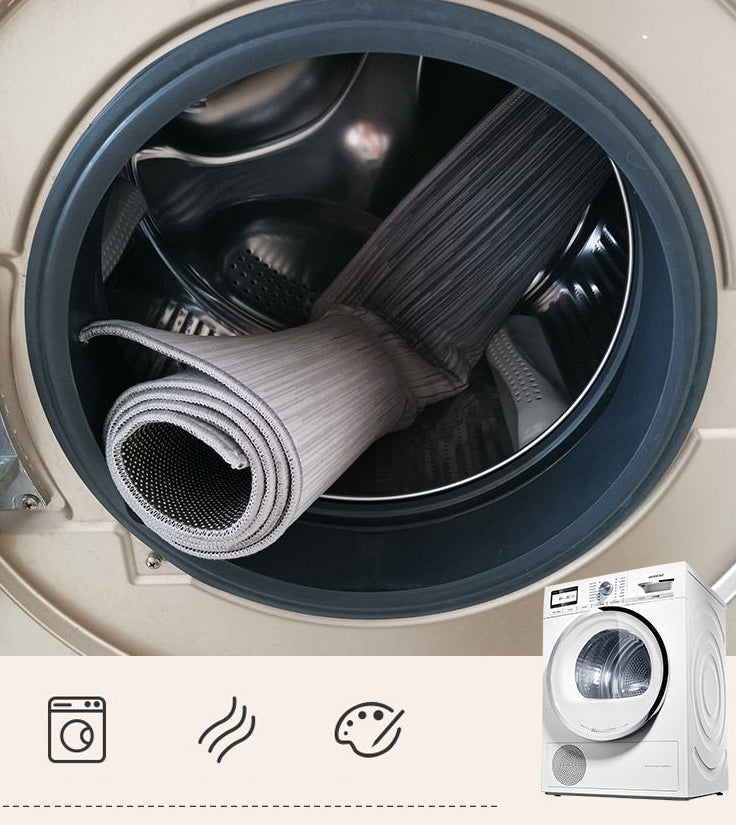 Light Color Abstract Lines Print Rug Polyester Casual Carpet Non-Slip Backing Indoor Rug for Living Room