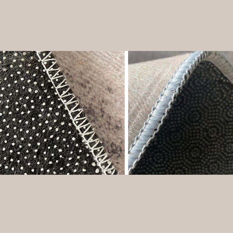 Simple Solid Color Modern Rug Polyester Color Block Splicing Area Rug Non-Slip Backing Carpet for Living Room