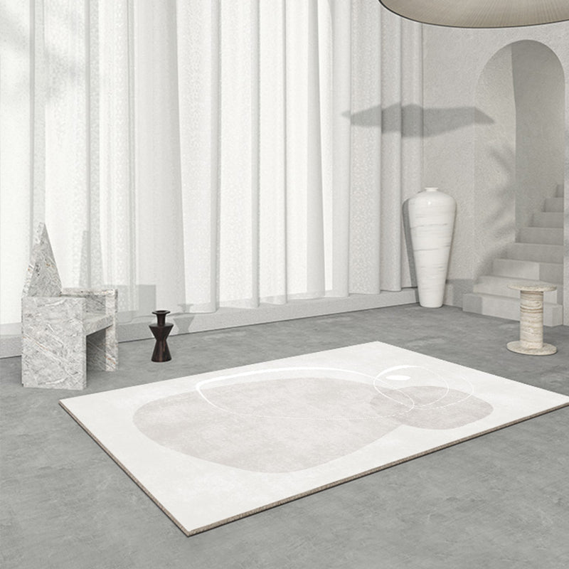 Apricot Tone Modern Indoor Rug Polyester Abstractic Print Carpet Easy Care Rug for Home Decoration